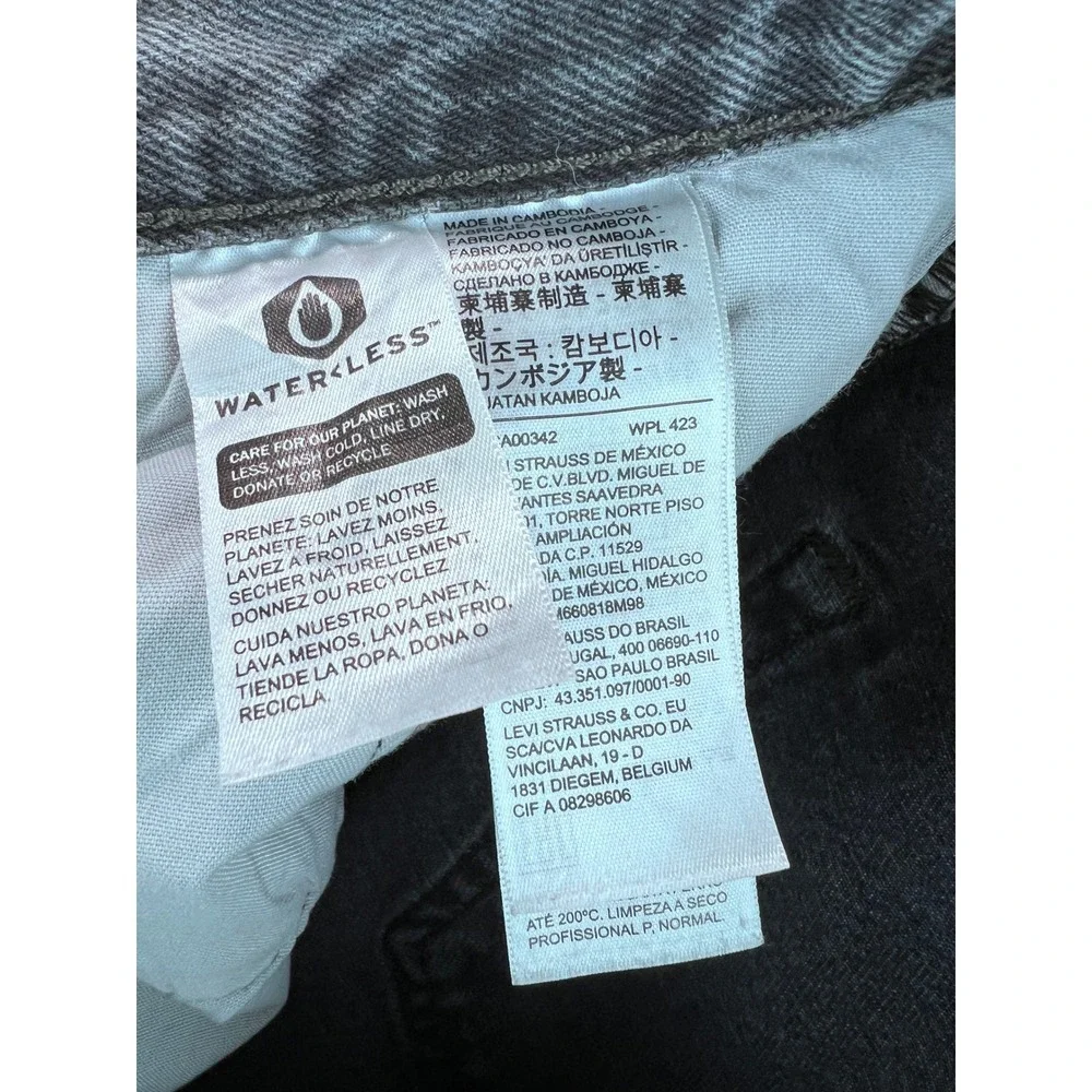 LEVIS PREMIUM 501‎ Grey Wash Button Fly Straight Leg Jeans Mens Size 32x30